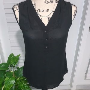 Express Sheer Black Sleeveless Blouse - X-small